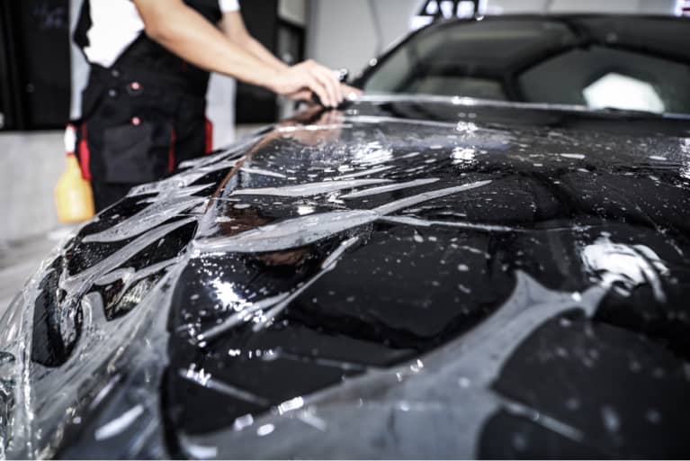 PPF being added to a vehicle