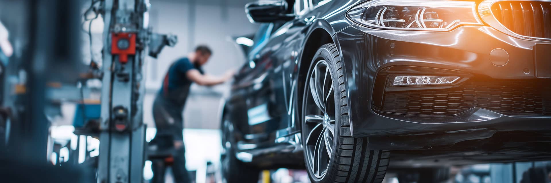 service specialist working on vehicle